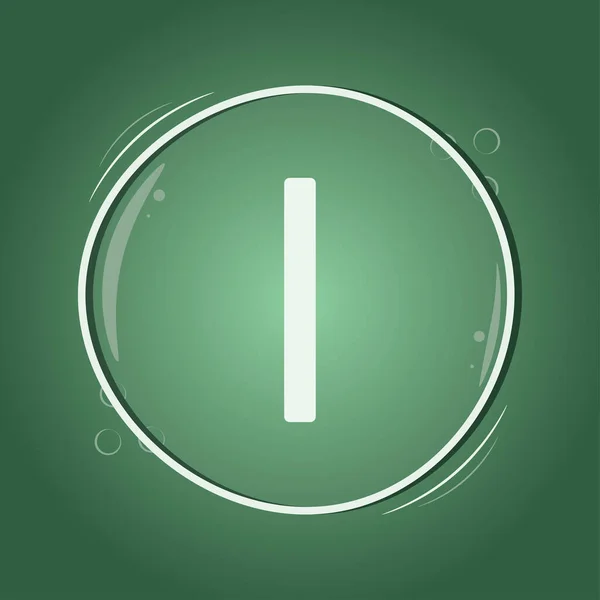 Yeşil arkaplan düz vektör akıllı illüstrasyon üzerinde harf dairesi logo tasarımı