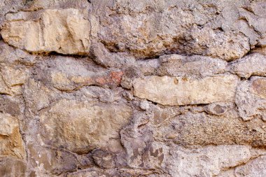 Eski tuğla duvar deseni. Dekorasyon tasarımı için klasik çimento arka plan materyali