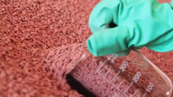 Seçici Odaklı Potasyum Gübre Taneleri — Stok video