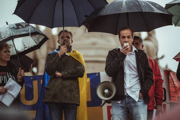 Lisabon Portugalsko Března 2022 Protestní Akce Podporu Ukrajiny Proti Ruské — Stock fotografie