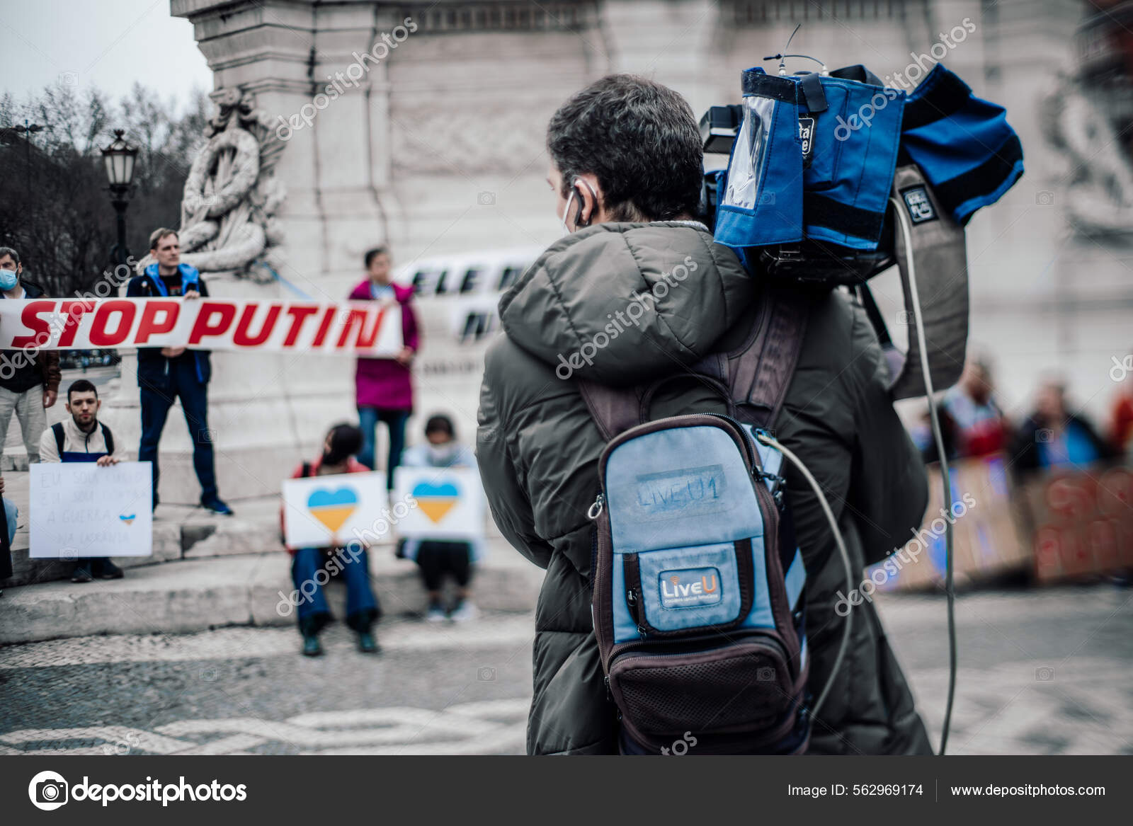 Lisbon Portugal February 2022 True Tilt Shift Shot Selective Focus.