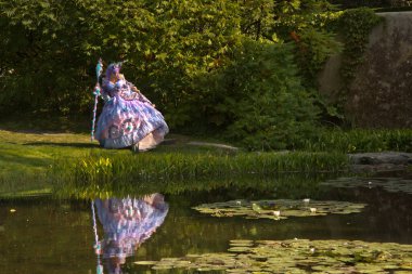 ARCEN, NEtherlands, 19 Eylül 2019. Hollanda 'daki Arcen Kalesi' nde Elfia Festivali. 