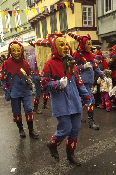 Stuttgart Germania Gennaio 2020 Processione Tradizionale Del Carnevale Mascherato Stoccarda — Foto Stock