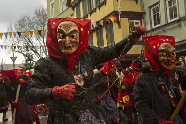 Stuttgart Alemanha Janeiro 2020 Procissão Tradicional Carnaval Mascarado Stuttgart Alemanha — Fotografia de Stock