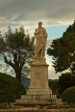 KERKYRA, CORFU Adası, GREECE. 17 Ekim 2021 'de. Ioannis KapoDistrias Heykeli, Korfu, Kerkyra, Yunanistan. 