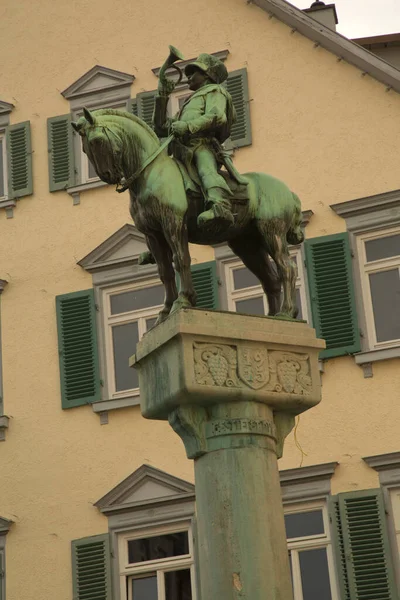 Esslingen Neckar Alemanha Setembro 2020 Estátua Piloto Michel Centro Esslingen — Fotografia de Stock