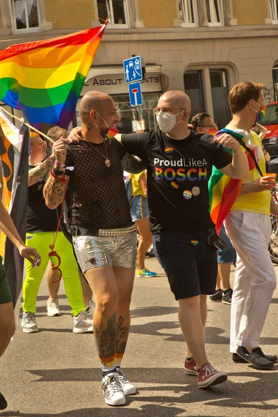 Stuttgart Almany Temmuz 2021 Stuttgart Almanya Christopher Caddesi Günü — Stok fotoğraf