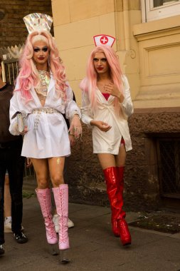 STUTTGART, ALMANY, 31 Temmuz 2021. Stuttgart, Almanya 'da Christopher Caddesi Günü.