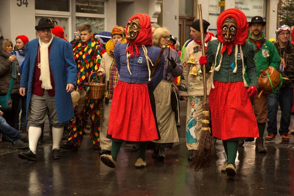 Stuttgart Germania Gennaio 2020 Processione Tradizionale Del Carnevale Mascherato Stoccarda — Foto Stock