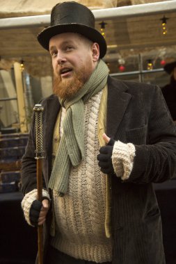 DEVENTER, NEtherlands, 15 ARALIK 2019. Dickens festivali Deventer, Hollanda 'da.