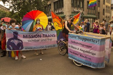 STUTTGART, ALMANY, 31 Temmuz 2021. Stuttgart, Almanya 'da Christopher Caddesi Günü.