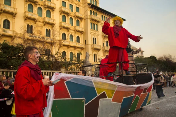 Jag Ledsen Men Jag Ledsen April 2020 Traditionell Karnevalsprocession Viareggio — Stockfoto