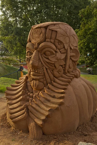 Ludwigsburg Allemagne Septembre 2021 Sculpture Sur Sable Dans Les Jardins — Photo