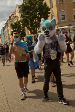 STUTTGART, ALMANY, 31 Temmuz 2021. Stuttgart, Almanya 'da Christopher Caddesi Günü.