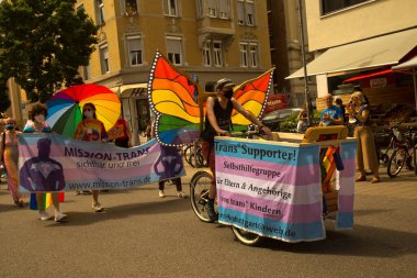 STUTTGART, ALMANY, 31 Temmuz 2021. Stuttgart, Almanya 'da Christopher Caddesi Günü.