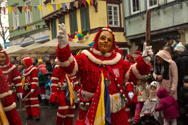 Stuttgart Germania Gennaio 2020 Processione Tradizionale Del Carnevale Mascherato Stoccarda — Foto Stock