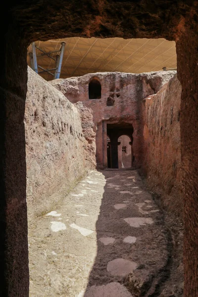 Lalibela Ethiopia August 2020 View Ancient African Churches — Stock Photo, Image