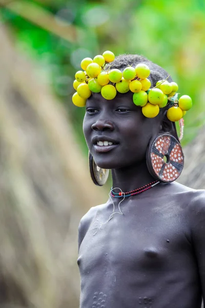 Omo River Valley Äthiopien November 2020 Portrait Eines Afrikanischen Teenagers — Stockfoto