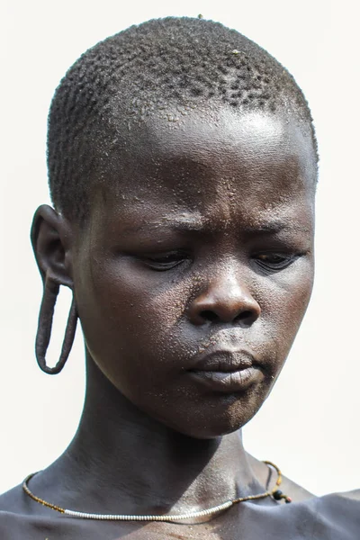 Omo River Valley Äthiopien November 2020 Porträt Einer Afrikanerin Mit — Stockfoto