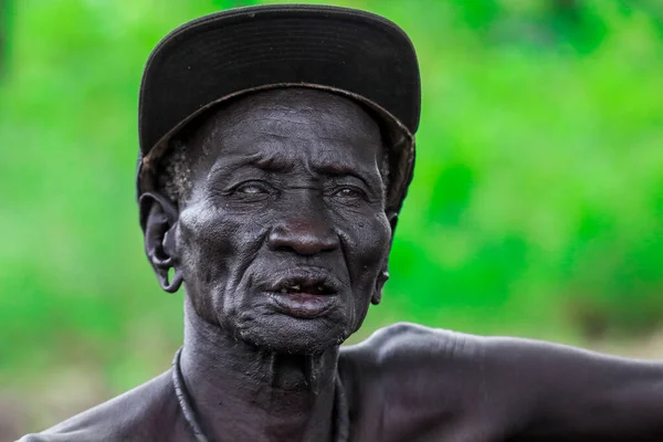 Omo River Valley Äthiopien November 2020 Portrait Eines Blinden Afrikanischen — Stockfoto