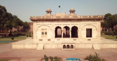 4K Aerial Footage View to the Main  Alamigiri Gate of Lahore Fort, Pakistan