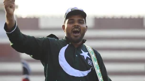 Lahore Pakistan June 2021 Footage Wagah Attari Border Ceremony Pakistan — Vídeos de Stock