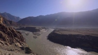 HD Footage of the Amazing View to the Mountain River in Pakistan