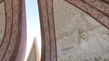 HD Footage of the Pakistan Monument, national monument and heritage museum in Islamabad, Pakistan 