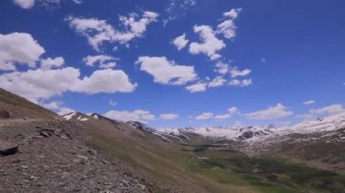 HD Footage of the Fantastic View to the Snowy Mountains in Pakistan