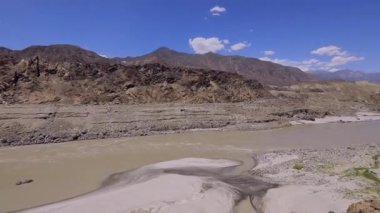 HD Footage of the Fantastic View to the Snowy Mountains in Pakistan