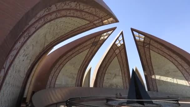 Footage Pakistan Monument National Monument Heritage Museum Islamabad Pakistan — Vídeos de Stock