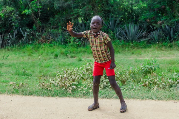 Jinka Etiopia Novembre 2020 Diversi Bambini Africani Sorridenti Abiti Luminosi — Foto Stock