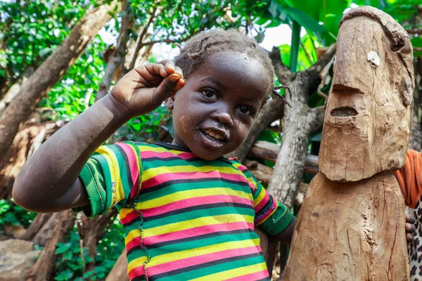에티오피아 2020 전통적 마을의 어린이와 귀여운 아프리카 어린이 — 스톡 사진