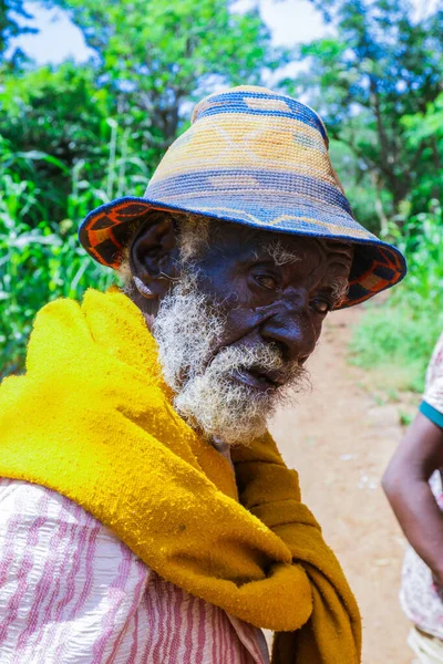 Konso Ethiopia November 2020 Close Portrait African Konso Old Man — Stock Photo, Image
