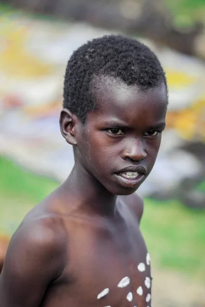 Omo River Valley Ethiopian November 2020 Close Portraits Benna Tribe — Stock Photo, Image