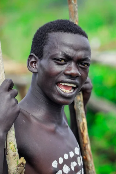 Omo River Valley Ethiopian November 2020 Close Portraits Benna Tribe — Stock Photo, Image