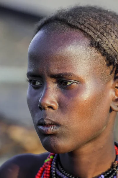 Omo River Valley Äthiopien November 2020 Nahaufnahme Porträt Einer Frau — Stockfoto