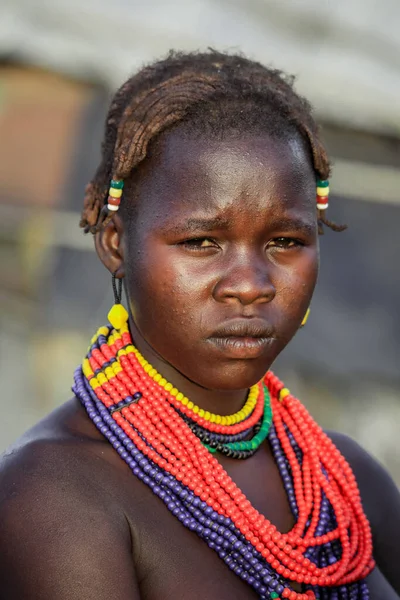 Omo River Valley Etiopia Novembre 2020 Ritratto Ratto Della Tribù — Foto Stock