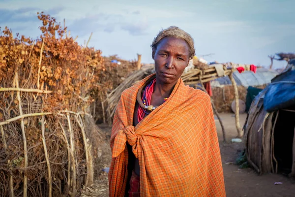Omo River Valley Äthiopien November 2020 Dassanech Stammesfrau Mit Traditioneller — Stockfoto