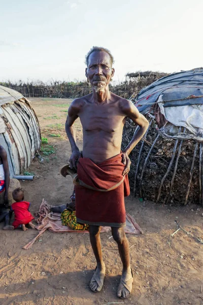 Omo River Valley Äthiopien November 2020 Alter Mann Vom Stamm — Stockfoto