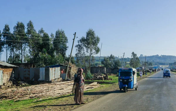 Gondar Äthiopien Dezember 2020 Alltag Einer Afrikanischen Stadt Norden Äthiopiens — Stockfoto