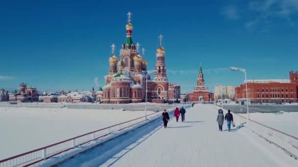 Hava Görüntüsü Rusya Nın Mari Cumhuriyeti Bruges Toprakları Ndan Cumhuriyet — Stok video