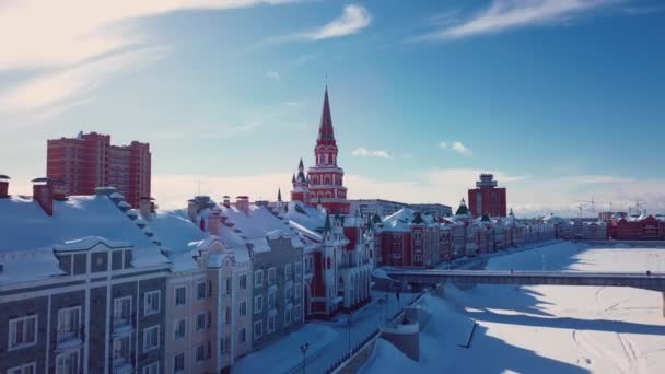 Aerial View Sights Yoshkar Ola Winter Oroszország — Stock videók