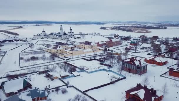 Sviyazhsk Adası Hava Görüntüsü Rusya Görüş Alanı — Stok video