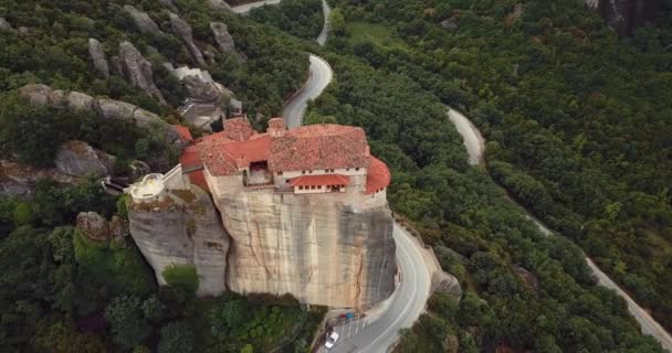Vedere Aeriană Munților Mănăstirilor Meteora Din Grecia — Videoclip de stoc