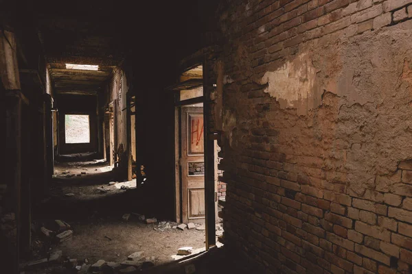 Εσωτερική Άποψη Των Τούβλων Sandy Καμάρες Και Μέσα Στο Δωμάτιο — Φωτογραφία Αρχείου