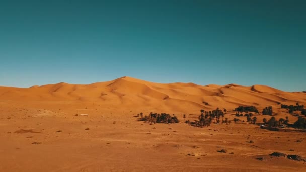 Запись Вид Воздуха Пустыню Сахара Недалеко Тагхит Алжир — стоковое видео