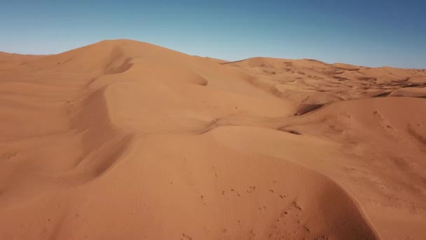 Aufnahmen Luftaufnahme Der Sahara Wüste Der Nähe Von Taghit Algerien — Stockvideo