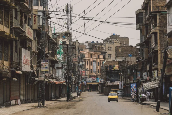 Interessanter Blick Auf Die Alten Straßen Des Pakistanischen Stadtzentrums Von — Stockfoto