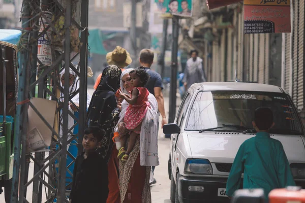 Peşaver Pakistan Temmuz 2021 Peşaver Şehir Merkezi Kalabalık Caddelerdeki Yerel — Stok fotoğraf